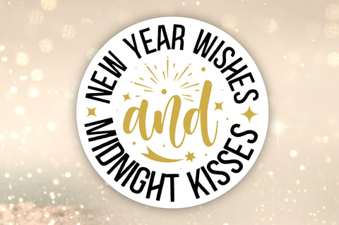 Happy New Year Round Sign svg Bundle SVG Regulrcrative 