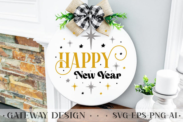 Happy New Year Sign Svg Design SVG designmaster24 