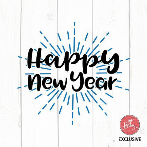 Happy New Year Starburst SVG SVG So Fontsy Design Shop 