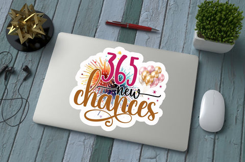 Happy New Year Sticker Bundle Sublimation Regulrcrative 