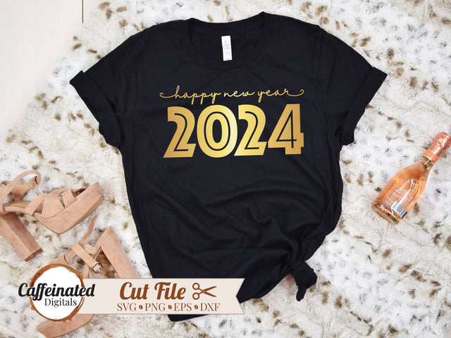 Happy New Year svg, 2024 svg SVG Caffeinated SVGs 