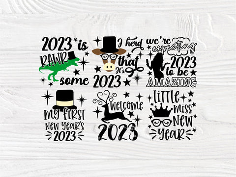 The 2023 New Year's greeting silhouette design in calm and soft