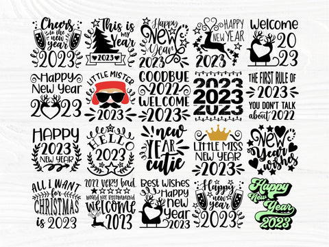 Happy New Year SVG Bundle, 2023 SVG Quotes, New Years Svg SVG TonisArtStudio 