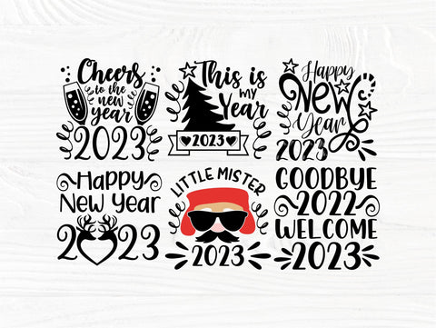 Happy New Year SVG Bundle, 2023 SVG Quotes, New Years Svg SVG TonisArtStudio 