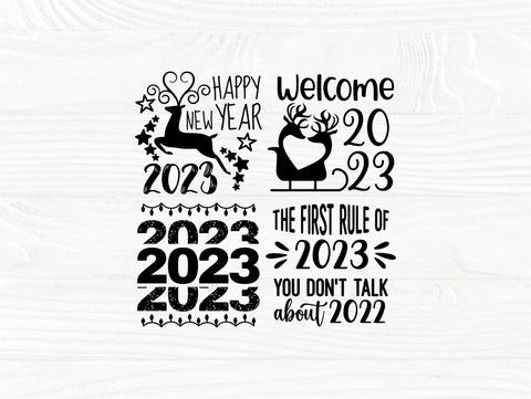 Happy New Year SVG Bundle, 2023 SVG Quotes, New Years Svg SVG TonisArtStudio 