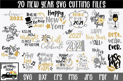 Happy New Year SVG Bundle SVG Old Market