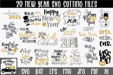Happy New Year SVG Bundle SVG Old Market 