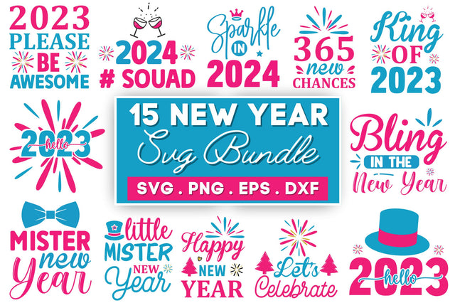 Happy new year SVG Bundle SVG Regulrcrative 