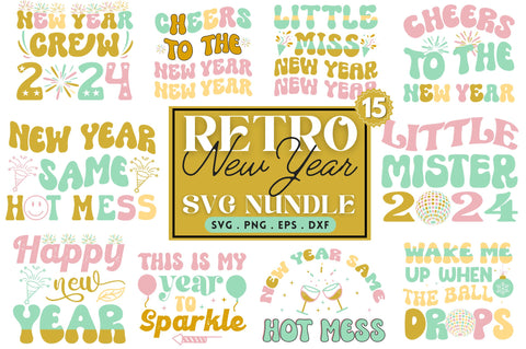 Happy New Year SVG Bundle SVG Regulrcrative 