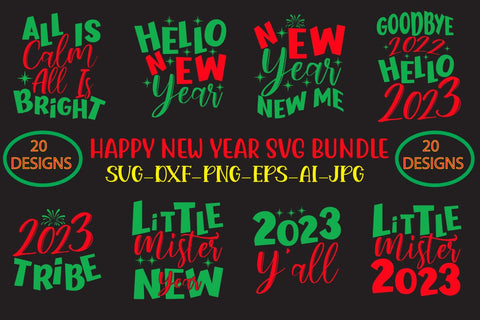 Happy New Year SVG Bundle SVG Syaman 