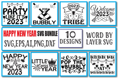 Happy New Year SVG Bundle Vol. 2 SVG Craftlabsvg24 