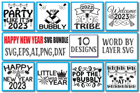 Happy New Year SVG Bundle Vol. 2 SVG Craftlabsvg24 