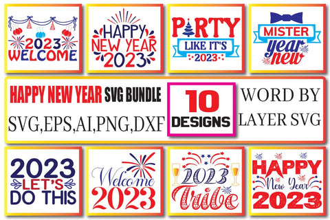 Happy New Year SVG Bundle Vol. 5 SVG Craftlabsvg24 