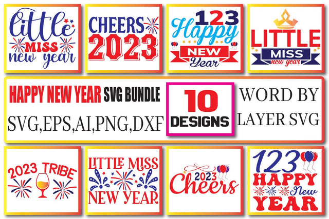 Happy New Year SVG Bundle Vol. 6 SVG Craftlabsvg24 