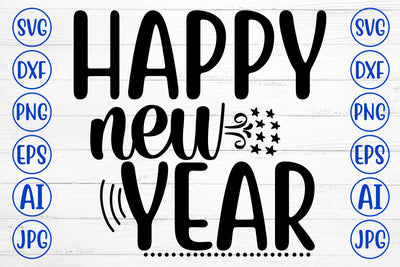 Happy New Year SVG Cut File SVG Syaman 