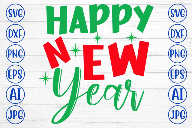 Happy New Year SVG Cut File SVG Syaman 