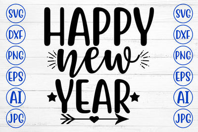 HAPPY NEW YEAR SVG Cut File SVG Syaman 