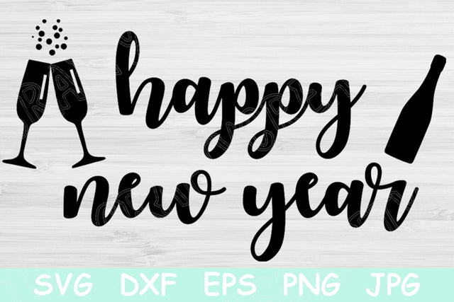 Happy New Year Svg File. Hand Lettered Svg New Years Svg Cut File for Cricut and Silhouette. New Year Clipart Digital Download Vector. SVG TiffsCraftyCreations 