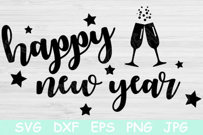 Happy New Year Svg File. Hand Lettered Svg New Years Svg Cut File for Cricut and Silhouette. New Year Clipart Digital Download Vector. SVG TiffsCraftyCreations 
