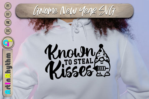 Happy New year svg, Gnome known to steal kisses svg SVG Artinrhythm shop 
