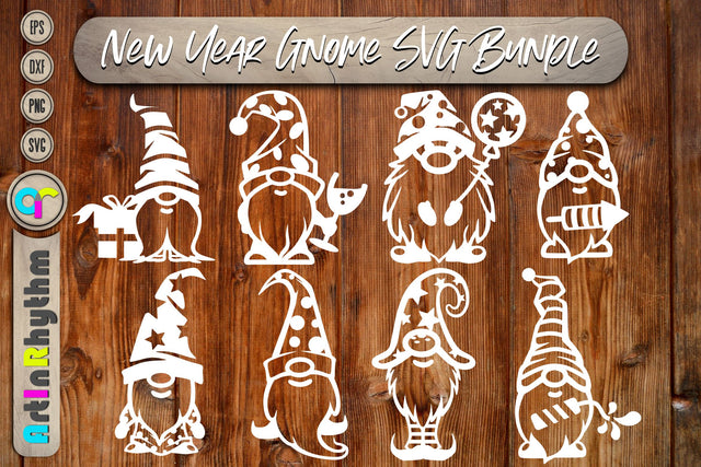 Happy new year svg, Gnome svg bundle SVG Artinrhythm shop 