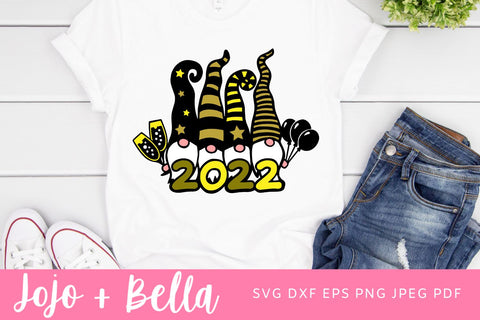 Happy New Year Svg, Gnomes SVG, 2022 SVG, New Year SVG, New Years Shirt Svg, New Years Eve Svg, Svg files for Cricut, Silhouette SVG Jojo&Bella 
