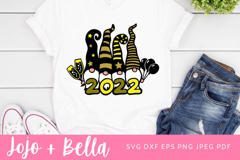 Happy New Year Svg, Gnomes SVG, 2022 SVG, New Year SVG, New Years Shirt Svg, New Years Eve Svg, Svg files for Cricut, Silhouette SVG Jojo&Bella 