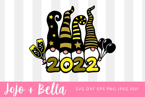 Happy New Year Svg, Gnomes SVG, 2022 SVG, New Year SVG, New Years Shirt Svg, New Years Eve Svg, Svg files for Cricut, Silhouette SVG Jojo&Bella 