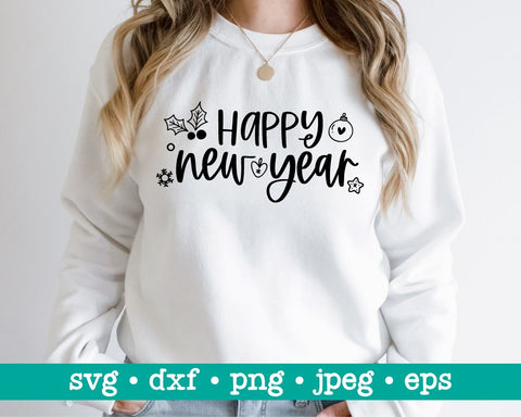 Happy new year svg, Happy new year sign svg, New year svg, Holiday svg SVG MAKStudion 