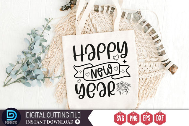 Happy new year SVG, Happy new year SVG DESIGNISTIC 