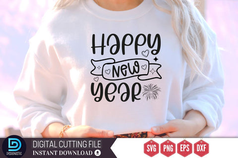 Happy new year SVG, Happy new year SVG DESIGNISTIC 