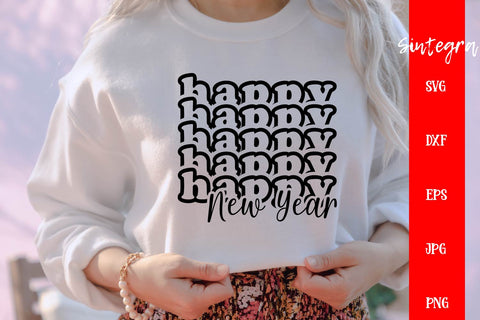Happy New Year SVG, New Year Shirt SVG Free For Commercial Use SVG Sintegra 