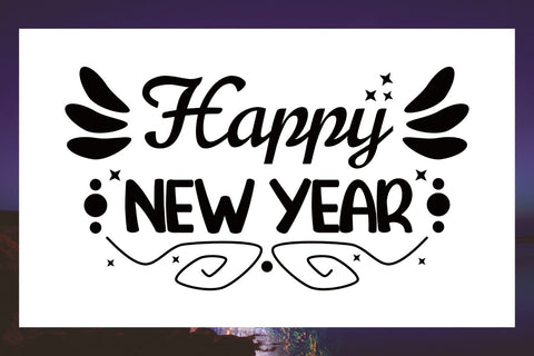 Happy New Year SVG | New Year SVG | Decorative New Year SVG SVG Angel Lynne Designs 