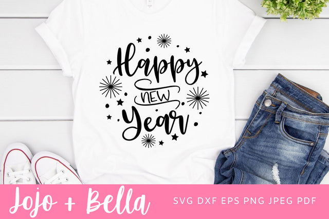 Happy New Year SVG, New Year SVG, New Years Shirt Svg, Sparkles Svg, New Years Eve Svg, Svg files for Cricut, Sublimation Designs Downloads SVG Jojo&Bella 