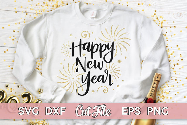 Happy New Year SVG | New Years Cut file| Firework shirt dxf SVG Maggie Do Design 