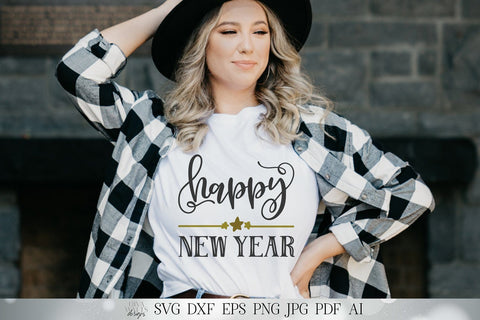 Happy New Year SVG | New Year's Eve SVG | Farmhouse Sign SVG | dxf and more! | Printable SVG Diva Watts Designs 