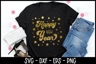 Happy New Year SVG | New Years Shirt Cut File | VIP Extended Use License SVG So Fontsy VIP Design Shop