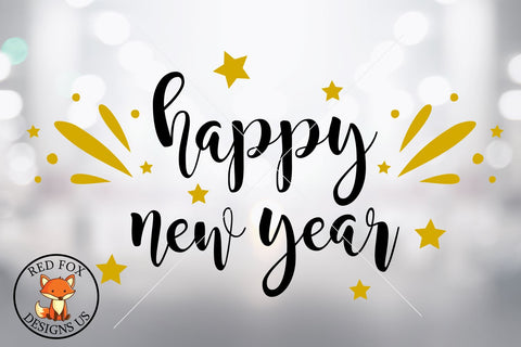 Happy New Year svg png dxf, New Years day svg SVG RedFoxDesignsUS 