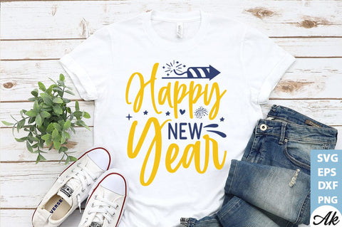 Happy new year SVG SVG akazaddesign 