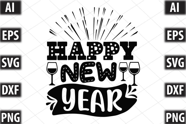 happy new year SVG SVGista 