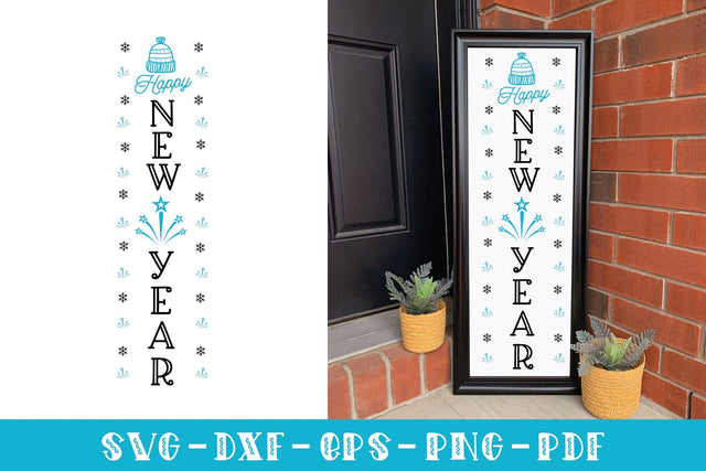 Happy New Year, Winter Porch Sign SVG SVG CraftLabSVG 