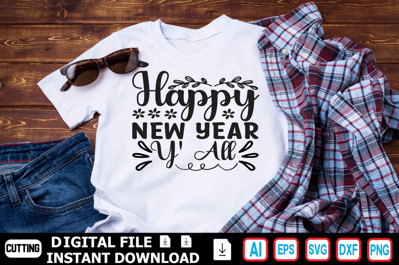 Happy New Year Y' All SVG Craftlabsvg24 