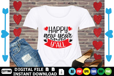 Happy New Year Y' All SVG Shahin alam 