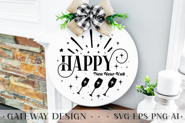 Happy New Year Y'all 1 Signs Design SVG designmaster24 