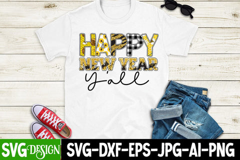 Happy New Year Y'all Sublimation Design , Happy New Year Y'all PNG , Happy New Year Sublimation Sublimation BlackCatsMedia 
