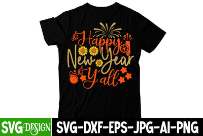 Happy New Year Y'all SVG Cut File SVG BlackCatsMedia 