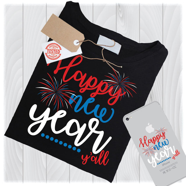 Happy New Year Y'all SVG Files for Cricut Designs | Christmas SVG Files SVG My Sew Cute Boutique 