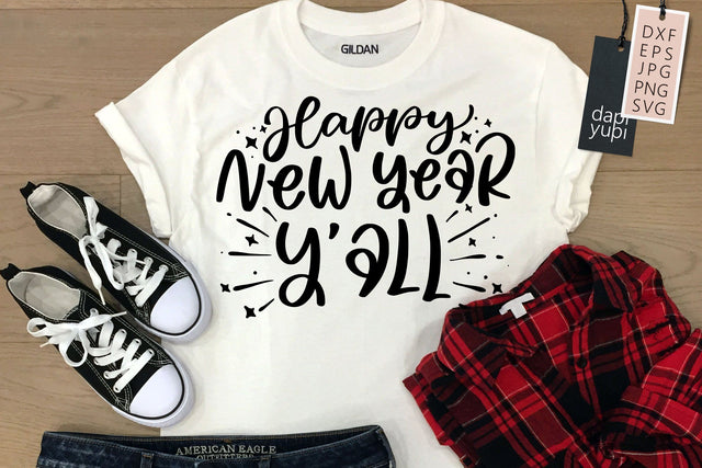 Happy New Year Y'all SVG SVG dapiyupi store 