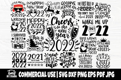 Happy New Years SVG Bundle, Hello 2022 Svg, Goodbye 2021 Svg SVG TonisArtStudio 