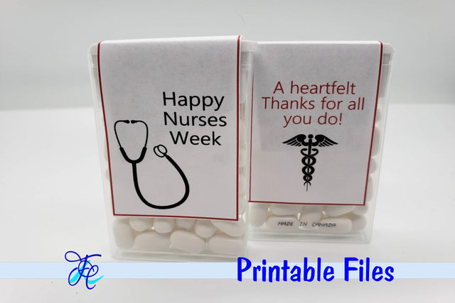 Happy Nurses Week - Tic Tac Label 3D Paper Family Creations 